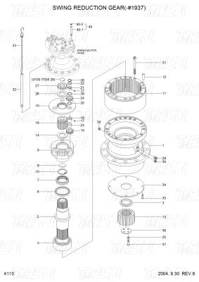 China R210-7 Hyundai Excavator Swing Gear Box Catalog 31N6-10150 Planetary Reducer for sale