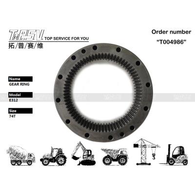 China E312 Excavadora de larga duración de oscilación de engranaje interior anillo resistencia al desgarro 7I-7676 en venta