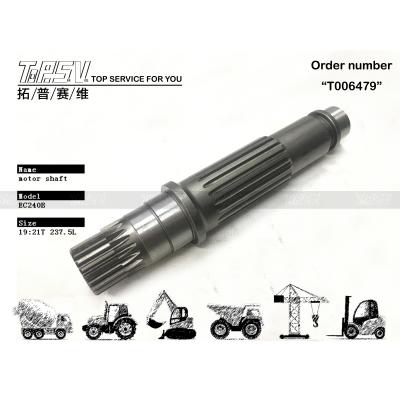 China Wear Resistant Heat Treated EC240B Excavator Travel Hydraulic Motor Drive Shaft VOE14621702 for sale