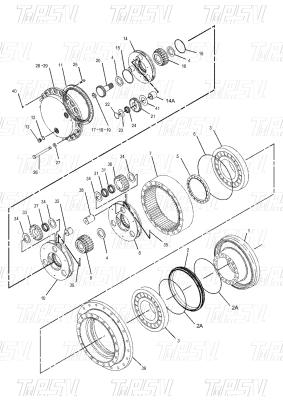 Chine 191-2682 E325C Excavateur Voyage Drive Catalogue Assemblages Moteur hydraulique en acier noir à vendre