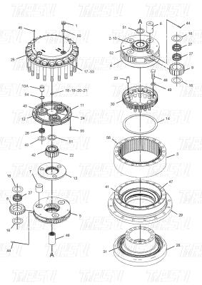 China Hydraulic 296-6218 E336D Excavator Travel Drives Catalog For Excavators With Bolt on Installation for sale