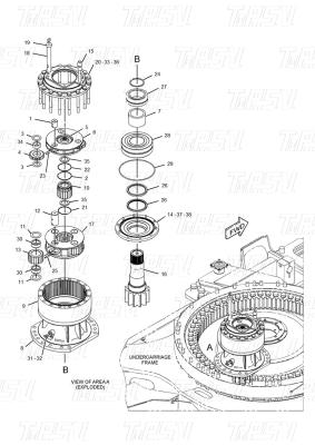 China Varied Weight Steel 378-9543 378-9544 E374F Excavator Swing Drive Catalog With Custom Colors for sale