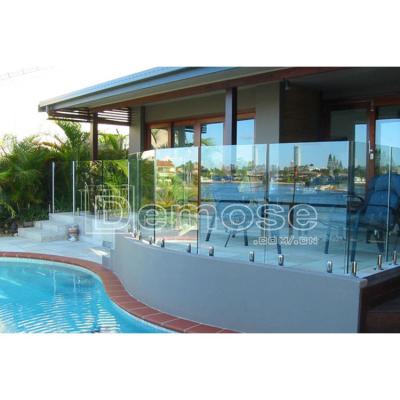 China Morden Demose Swimming Pool Hot Sale Outdoor Glass Frameless Fence Barrier for sale