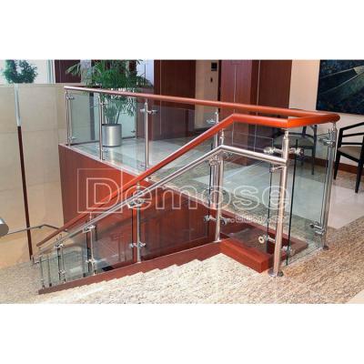 China modern tempered glass balustrade tangga stainless steel harga for sale