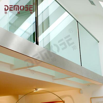 China DEMOSE Modern Safety Glass Partition Living Room Interior Glass Balustrade for sale