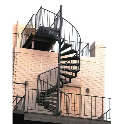 China Modern Outdoor Metal Staircase Design/Safety Spiral Spiral Stairs for sale