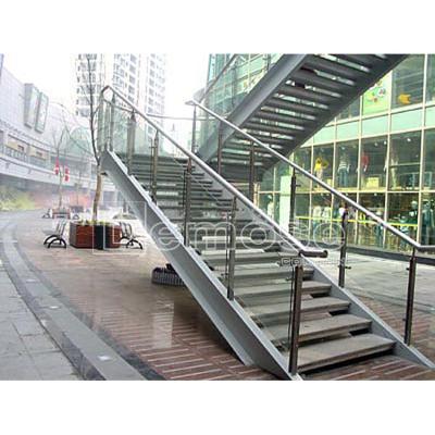 China Hotel Sale Prefab Metal Stairs Iron Exterior Stairs for sale