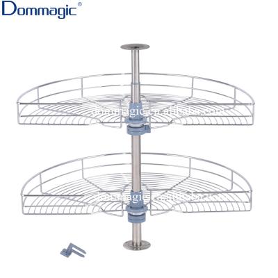 China China Manufacturer Sustainable Kitchen Cabinet Corner Baskets Revolving Basket for sale