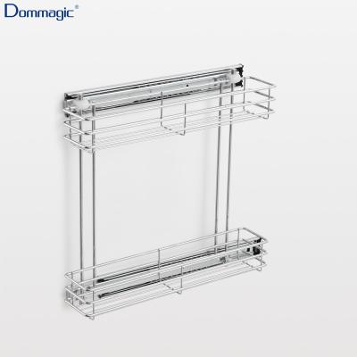 China Sustainable Kitchen Cabinet Side Pull Out Basket For Storage Below Cabinet for sale