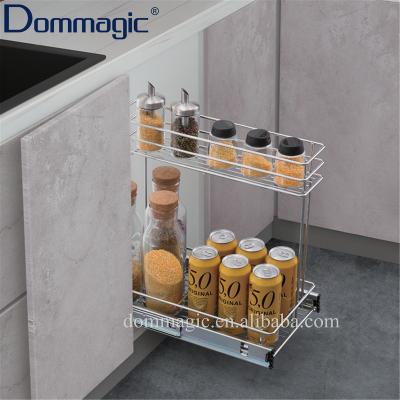 China Sustainable Kitchen Cabinet Pull Out Basket For Under-Sink Corner Storage for sale