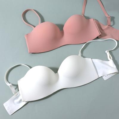 China One-Piece SIX Women's RABBIT Bra Strapless Bra Panties Set Half Cup Radio Lift Up Summer High Quality Seamless Bra for sale