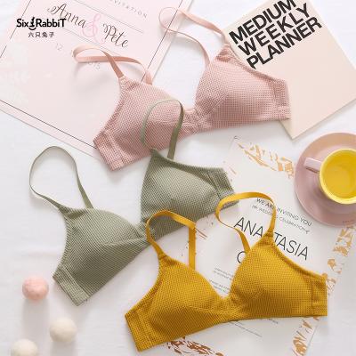 China SIX RABBIT wholesale wireless cute lingerie cotton womens seamless breathable bralette for sale