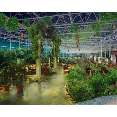 China Hot Sale Large Dome.Venlo Multi-span Restaurant Eco Friendly Greenhouse for sale