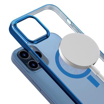 China High Quality Shockproof Matte Plating Cover Device For Magsafe Magnetic Cell Phone Case For iPhone 13 Case for sale