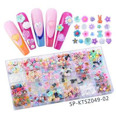 China Nail Art LOQ 3D Resin Flowers Nail Accessories Charm Sets For Nails Art for sale