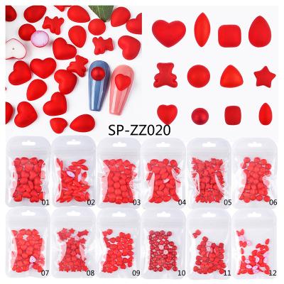 China Nail Art 2022 New Red Nail Charms Pearl For Nails Art Decoration for sale