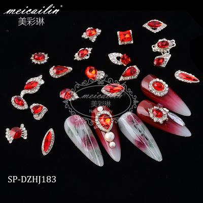 China Nail Art Decoration Nail Jewelry 2022 Siam Colors Valentine Love Lightweight Nail Art Charm Rhinestones For Nail Art Decoration Nail Jewelry for sale