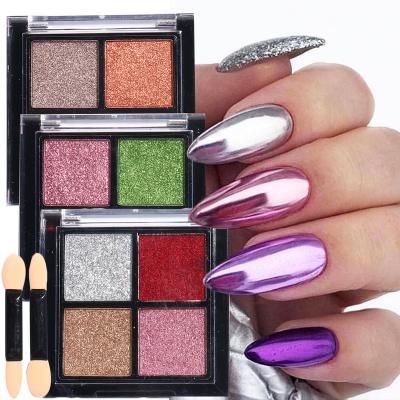 China Nail Beauty Products Mirror Nail Powders High Quality Nail Art Glitters Colorful For Nail Decoration Dye Magic Powder for sale