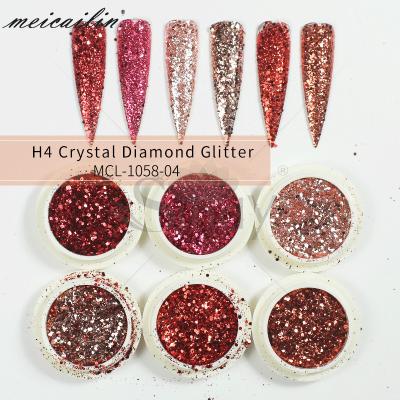 China Nail Beauty Products Nail Art Crystal Diamond Powder Nail Art Glitter Glitter Diamond Nail Powder Eco-Friendly Non-Toxic for sale