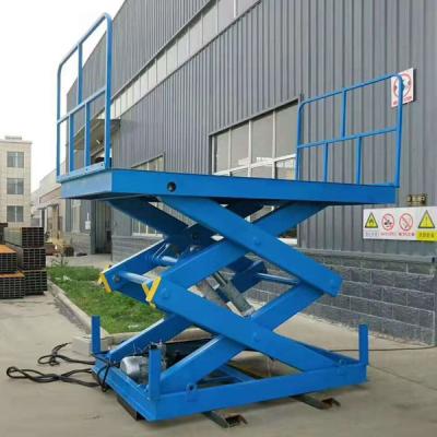 China Hotels Electric Scissor Lift Platform For Cargo for sale