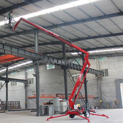 China Hotels 10m Hydraulic Articulated Mobile Trailer Cherry Picker for sale