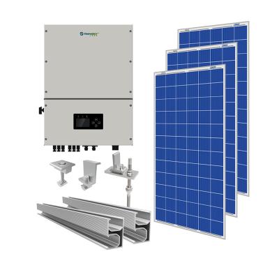 China Best Quality Domestic Factory Price 20KW 30KW On Grid Solar Power System For Home And Commerical Using for sale