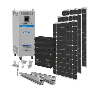 China Home 20KW 30KW Customized Off Grid Solar Power System With High Quality Low Frequency Solar Inverter Support Structure Kit for sale