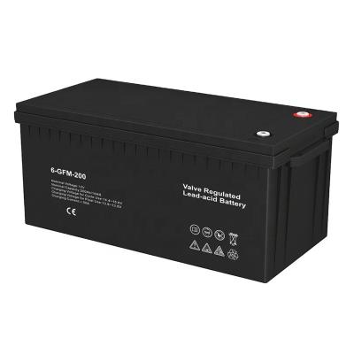 China Solar toys 12v 200ah AGM battery, deep cycle lead acid battery with cheap price, from solar system for sale