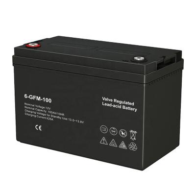 China Solar Power System Home Appliances 12v 100ah Solar Battery Deep Cycle Solar Batteries Cheap Price for sale