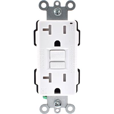 China Innovative double protection system; Ultra-Compact Design 20-Amp TR Outlet GFCI Wall Self-Test Switches and Outlets Switch Outlet for sale