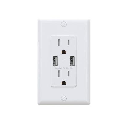 China Dual Smart Chip Type One Port 15 4.0A USB Charger TR Plug USB Charger One Wall Electrical USB Switches And Sockets for sale