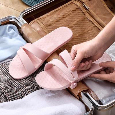 China Lightweight Portable Folding Slippers For Travel Hotel Vocation Business Women Bedroom Pedicure Foldable Slippers for sale