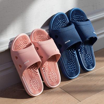 China Wholesale Recyclable Anti Skid PVC Home Bath Shower Reflexology Foot Care Massage Slippers Sandals For Women Men for sale