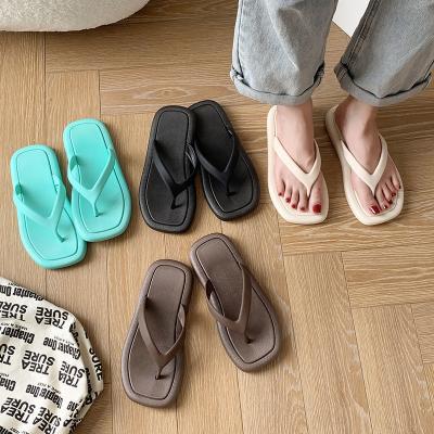 China Cheap PVC Flip Flop Wedding Slides Thin Summer Woman Beach Slipper Waterproof Chinese Outdoor Factory Wholesale Chanclas for sale