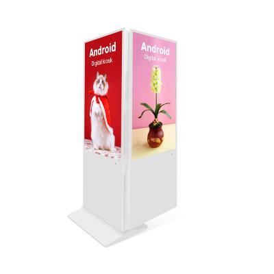 China Factory price indoor double screen stand alone digital signage kiosk for sale