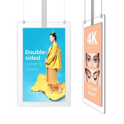 China Indoor wifi double sided lcd digital signage 4g hanging advertising player for sale