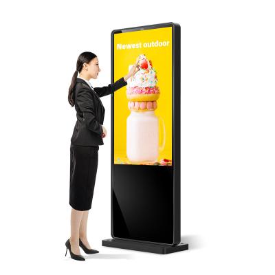 China Android LCD Touch Screen Totem Outdoor Billboard 55 Inch Outdoor Digital Signage Kiosk for sale