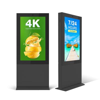 China 55 65 70 75 86 Inch Outdoor High Brightness Outdoor Digital Signage Kiosk 5000 Nits for sale