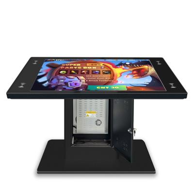 China Advertising TV display screen interactive multi touch smart game table with wireless touch screen coffee table charging for sale