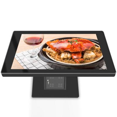 China Indoor new 32 43 49 55 65 inch dining lcd clock smart table lcd touch table for sale