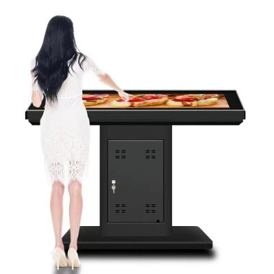 China 43 inch indoor android waterproof touch screen lcd interactive games advertising smart player cafe table for sale