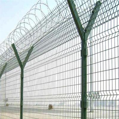 China green power  coated Dia 500mm BTO-22 Razor Barbed Wire Airport Security Fence 1.8*30m  for  airport for sale