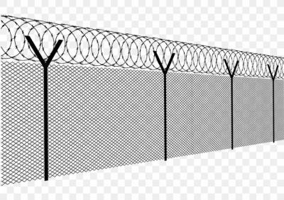 China Anping  Yuanmai  Line Post 60*2mm  Galvanized   and   power  coated  Airport Perimeter Fencing High Security for sale