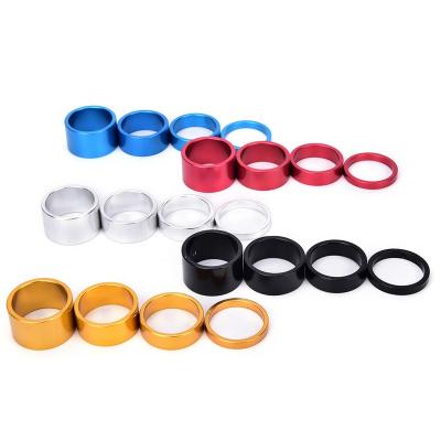 China 4Pcs/set Aluminum Alloy Bike Gasket Headset Gasket Aluminum Mountain Bike Front Fork Washer Bike Stem Handlebar Ring Gasket Spacers for sale