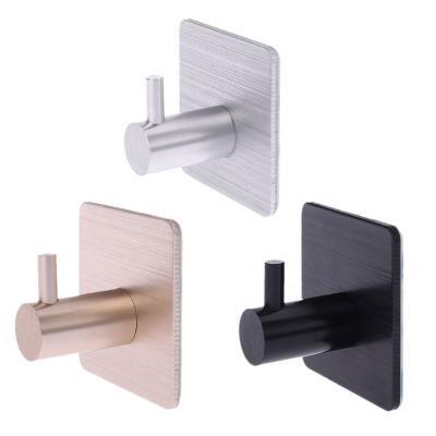 China Kitchen Wall Door Hook Key Holder Kitchen Towel Hanger Eco-friendly Self Adhesive Home Aluminum for sale