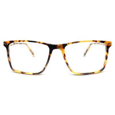 China Fashionable clip on frame 2021 blue hot sale acetate eyeglasses hot stock square glass block clip on sunglasses black acetate for sale