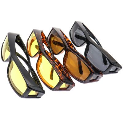 China 2021 wrap wenzhou ouhai glasses customized eyewear hd uv night glasses for driving with side for men for sale