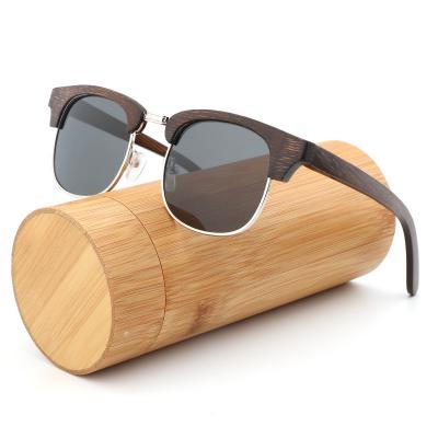 China Square Classic Wooden Custom Lens Square Logo Sunglass Mens Wood Polarized Sunglasses Frame Square Bamboo Sun Glass for sale