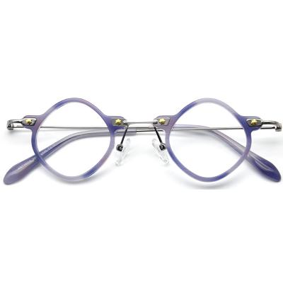 China Unique Designer Acetate Optical Frames Italy Style Women Diamond Shape Punk New Fashion Optical Frames for sale