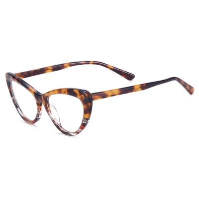 China Optical Frames Vintage Cat Eye Women Acetate Glasses Frame Acetate Optical Frame Optical Branded for sale